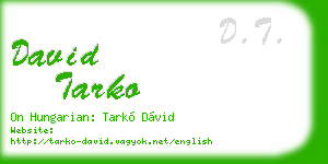 david tarko business card